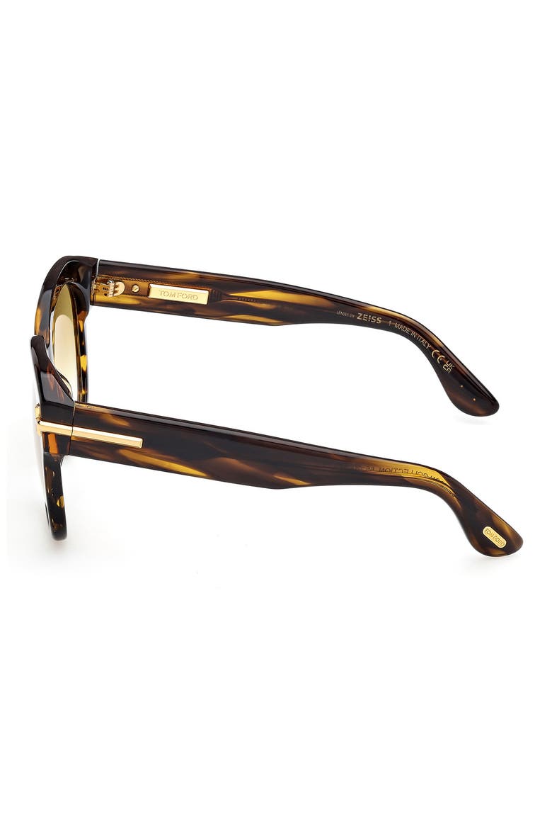 55mm Icon Square Gradient Sunglasses, Alternate, color, STRIPED BROWN / AMBER / OLIVE
