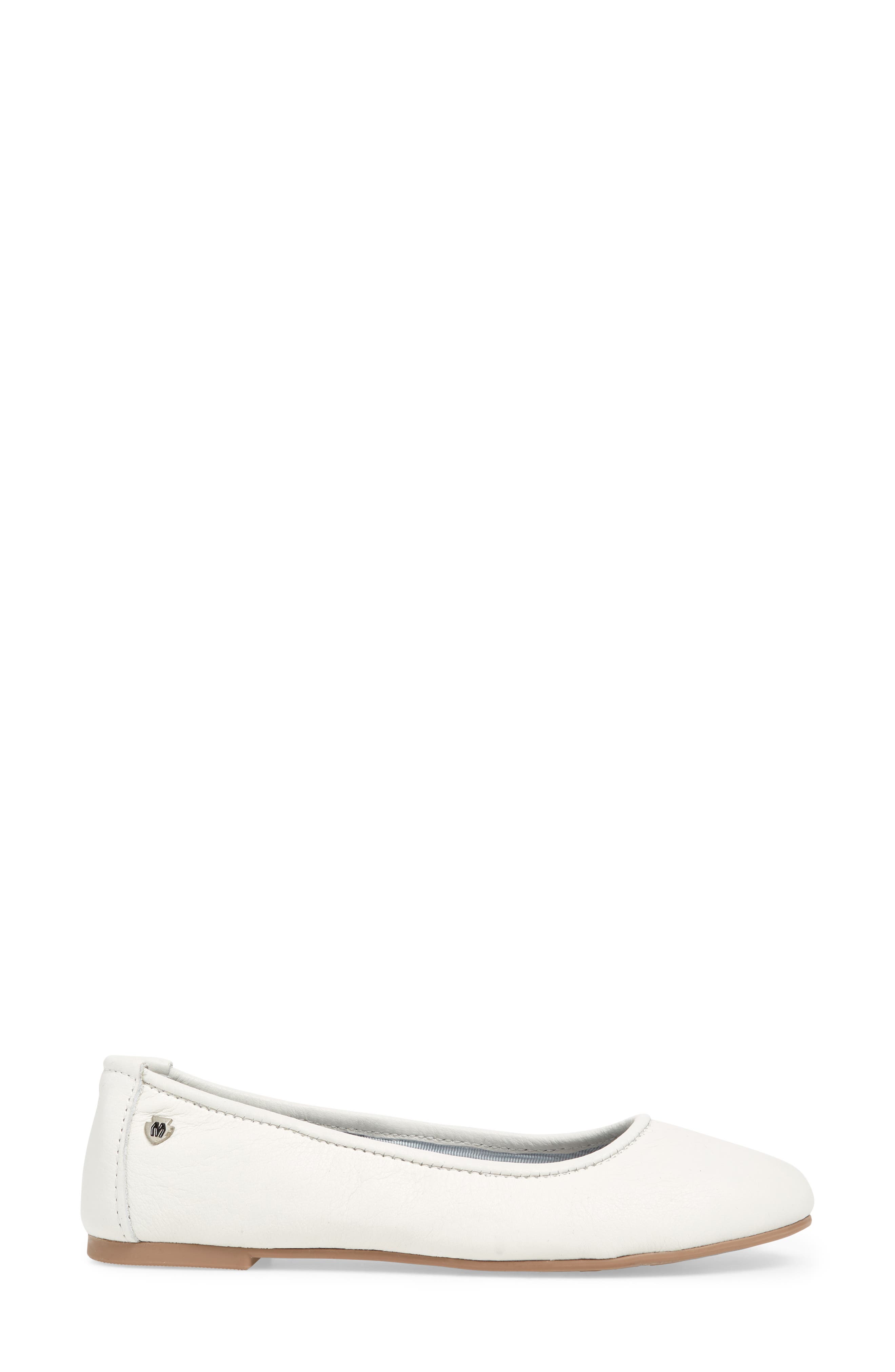 Anna Ballerina Flat, Alternate, color, WHITE
