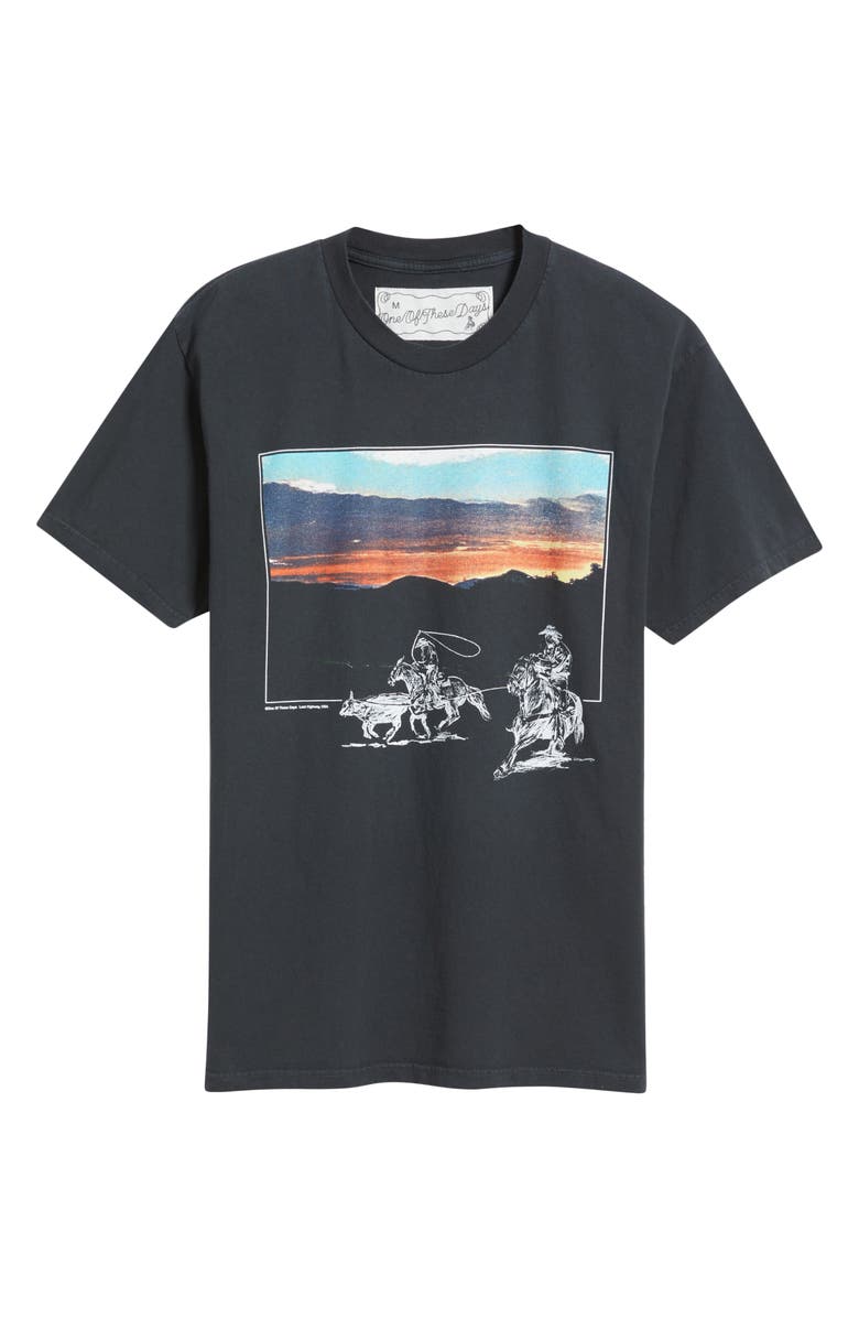 ONE OF THESE DAYS In Another Time Graphic T-Shirt, Alternate, color, Washed Black