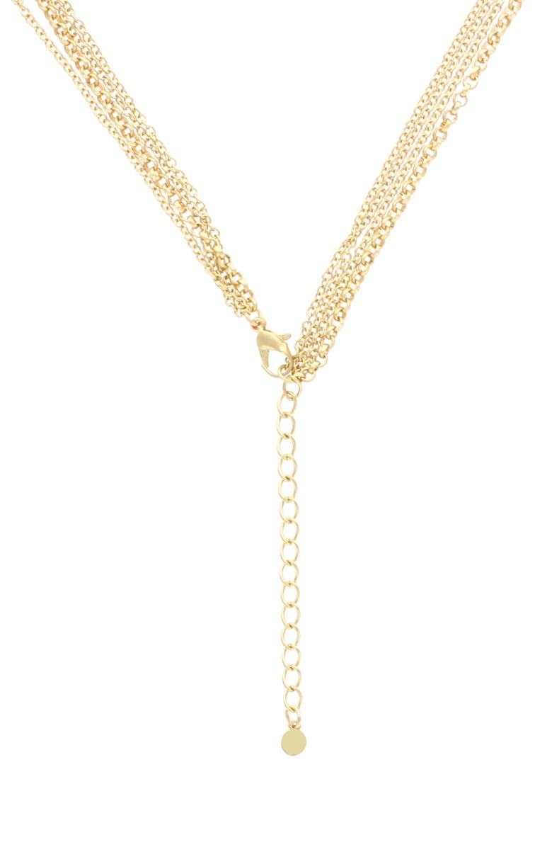 OLIVIA WELLES Faux Stone Charm Layered Necklace, Alternate, color, Blue