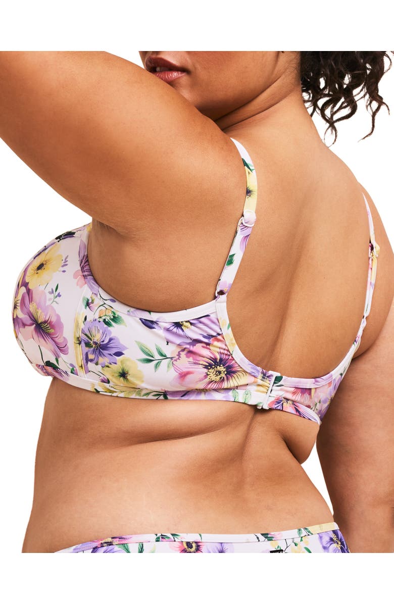 Adore Me Valcea Swimwear Bikini Top, Alternate, color, Floral Purple