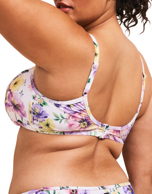 Adore Me Valcea Swimwear Bikini Top In Floral Purple