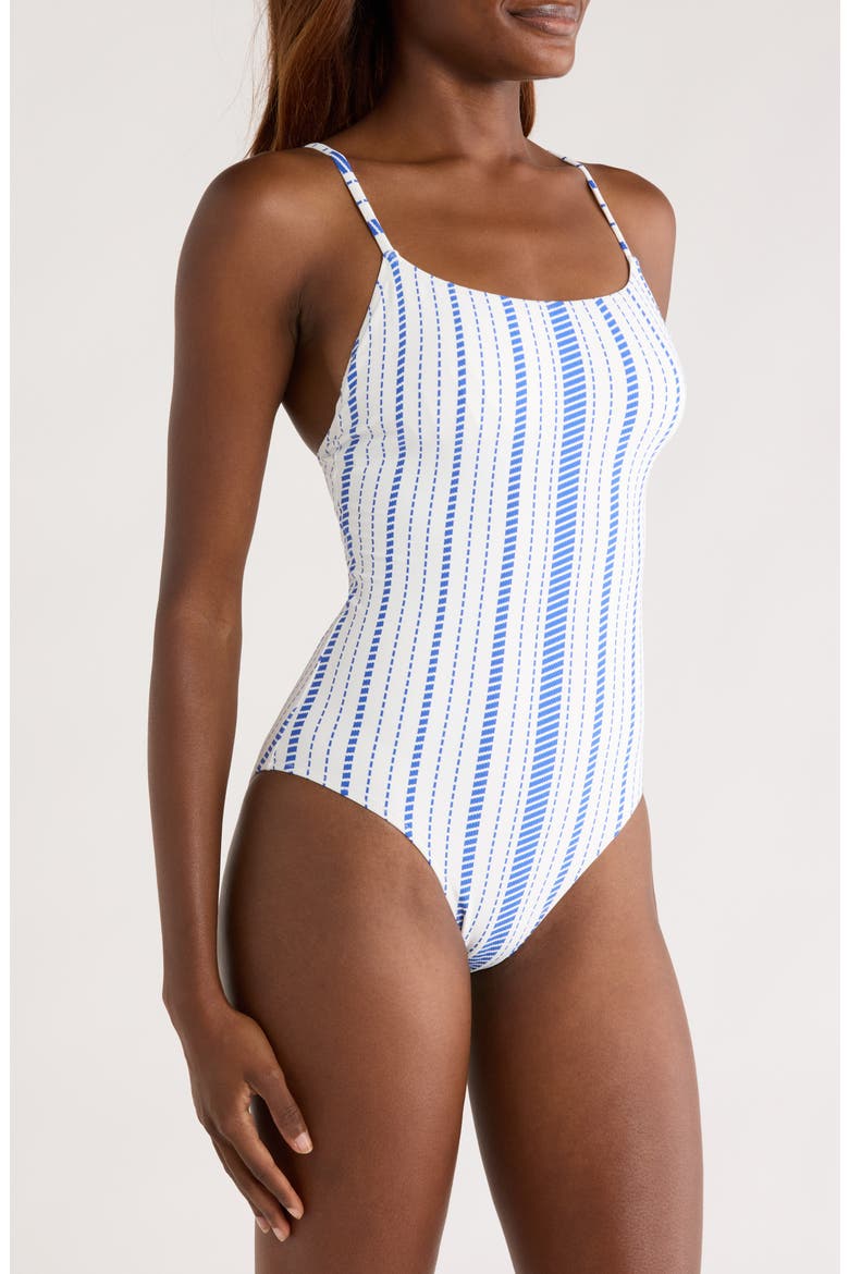 Elene One-Piece Swimsuit, Alternate, color, TIKI AZURE