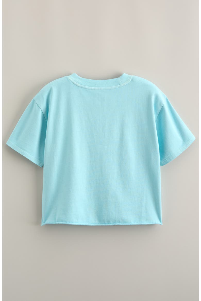 Kids' Crop Cotton T-Shirt, Alternate, color, BLUE CLEARWATER