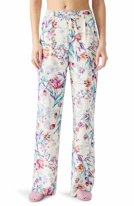Steve Madden Denia Floral Print Wide Leg Pants