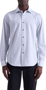 Bugatchi James OoohCotton® Leaf Print Button-Up Shirt