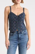 Good American x Dolly Parton Lace-Up Poplin Tank