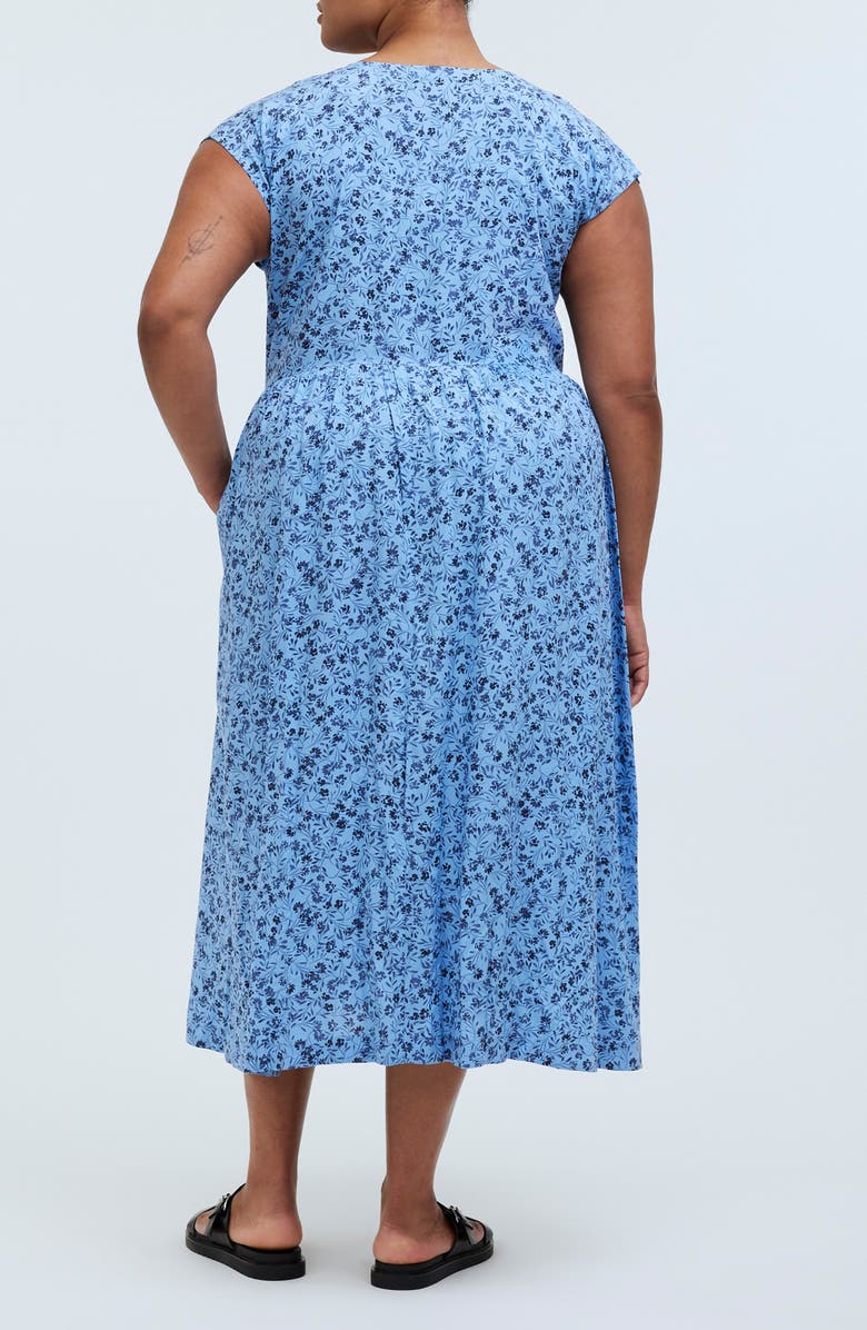 Madewell Floral Button Front Midi Dress, Alternate, color,
