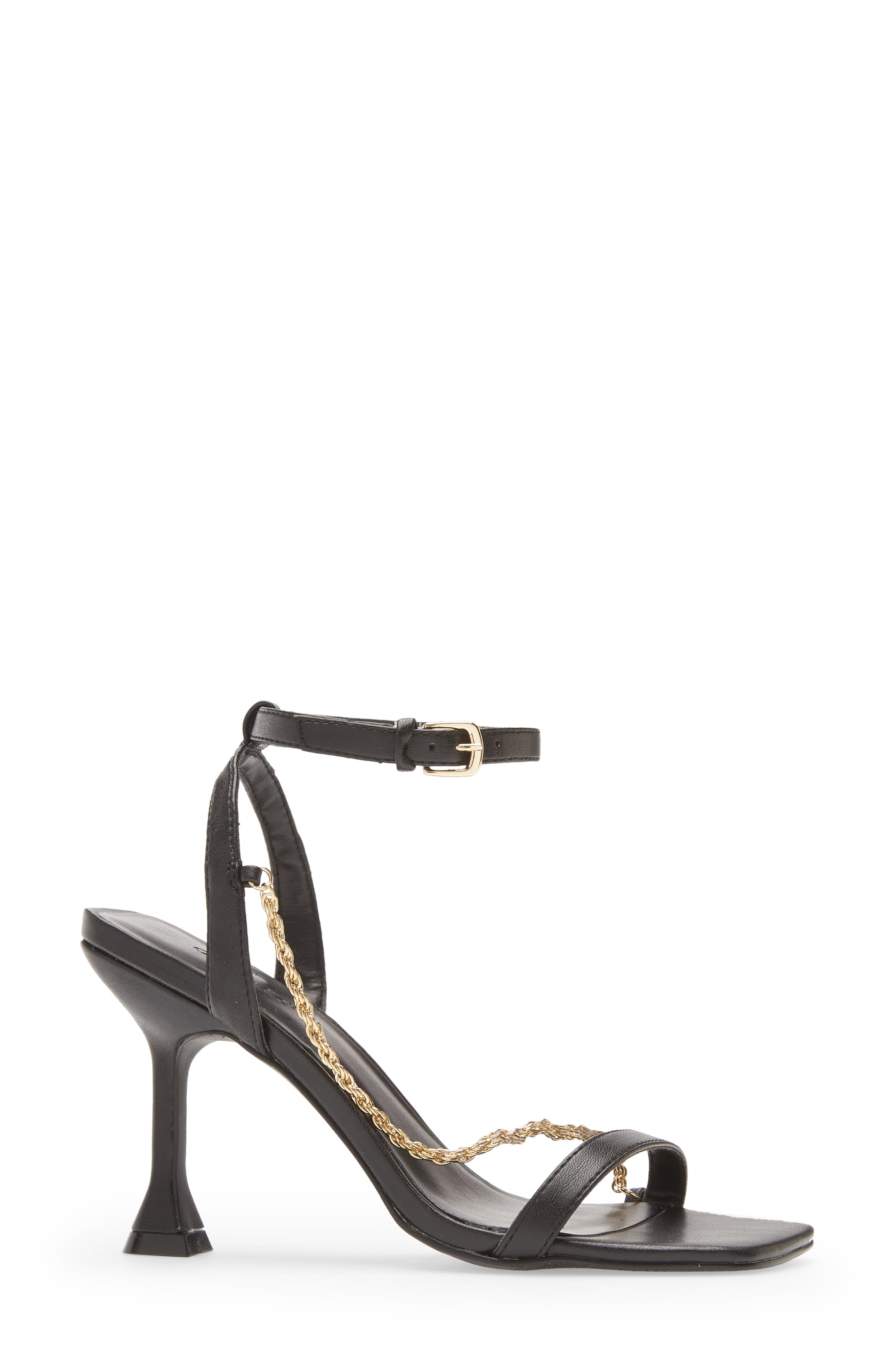 Renata Chain Ankle Strap Sandal, Alternate, color, BLACK