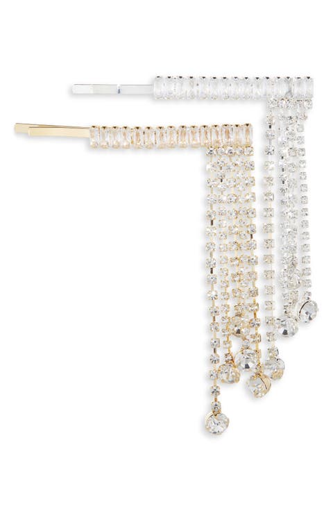 Assorted 2-Pack Crystal Barrettes