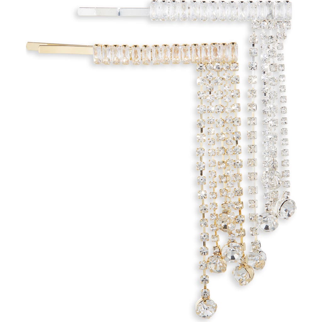 Tasha Assorted 2-pack Crystal Barrettes In Metallic
