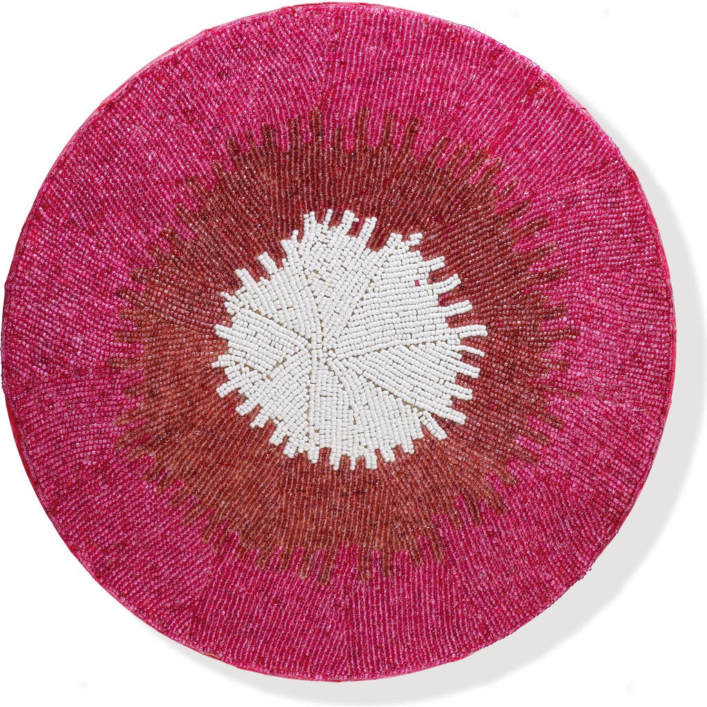 Tiramisu The Fuchsia Solar Beaded Placemat In Pink