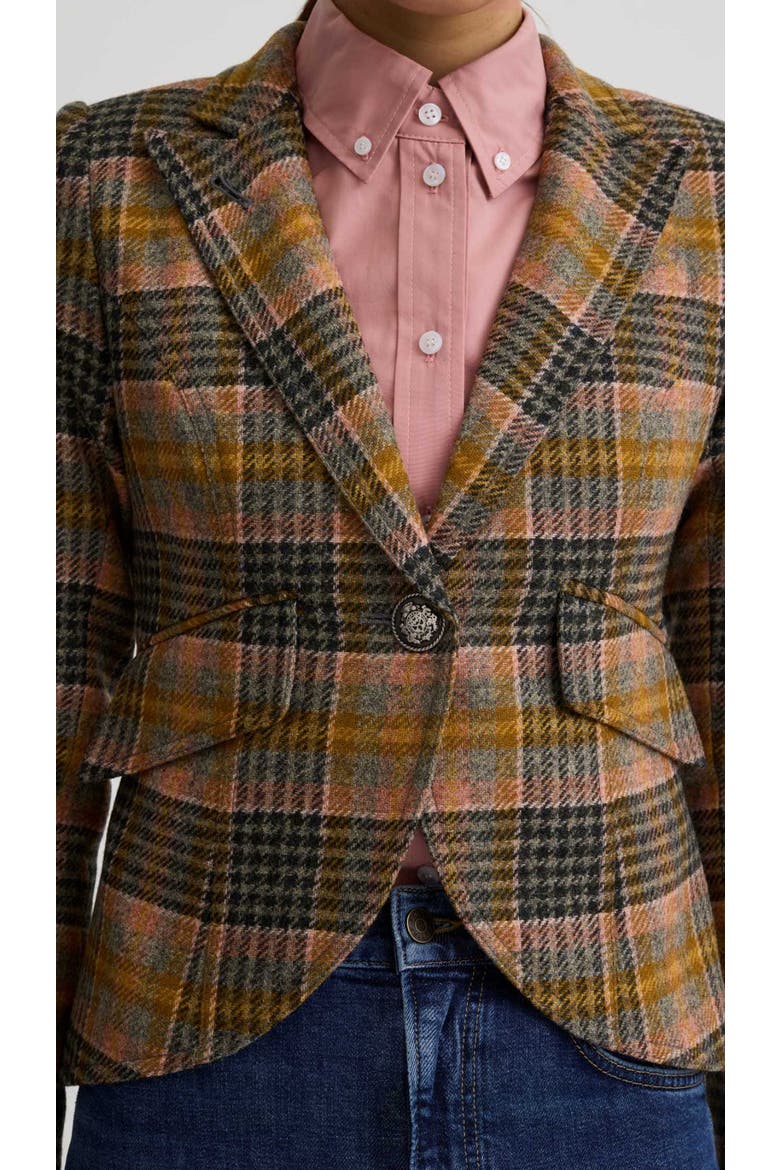 One Button Blazer, Alternate, color, Rose Multi
