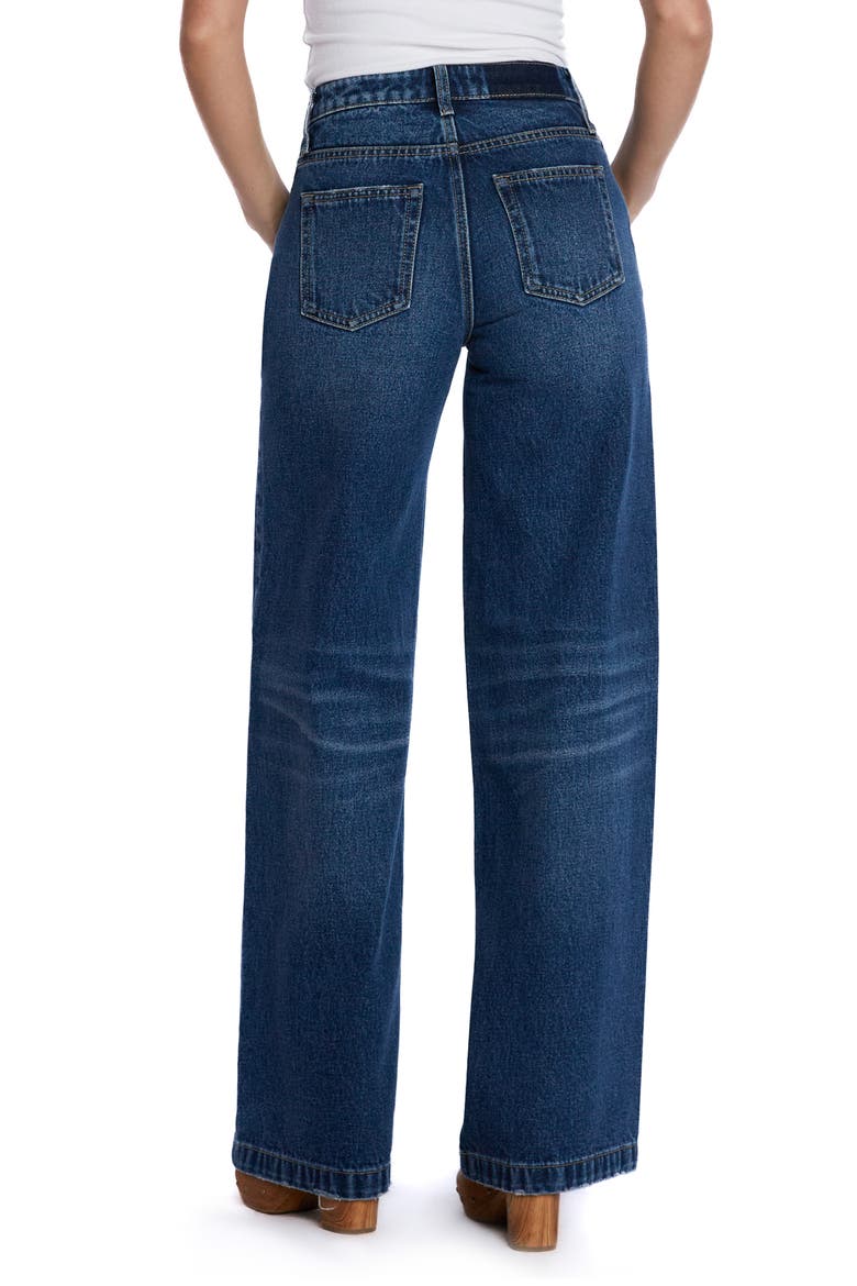 High Waist Wide Leg Jeans, Alternate, color, DARK VINTAGE