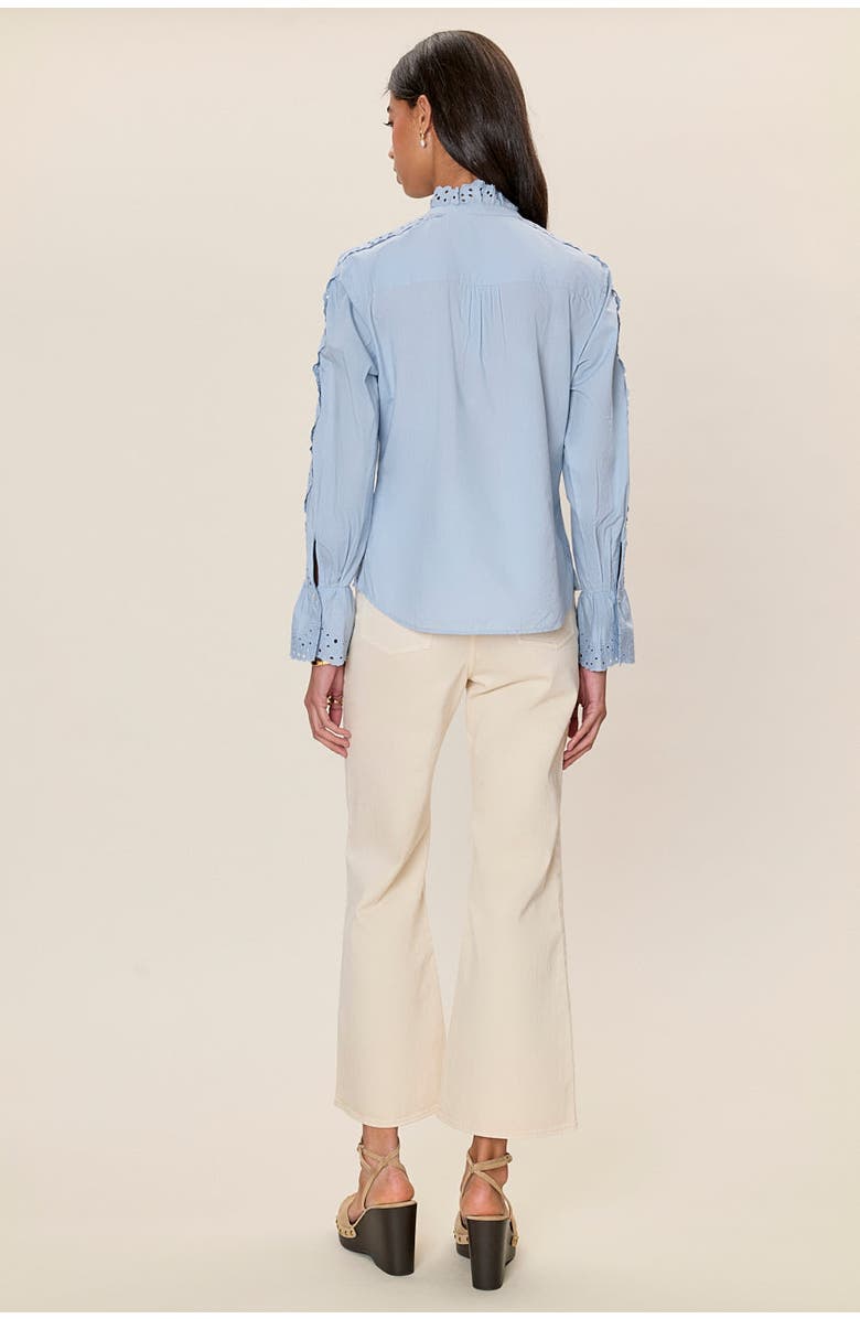 Rebecca Taylor Lorelai Embroidered Shirt, Alternate, color, Chambray