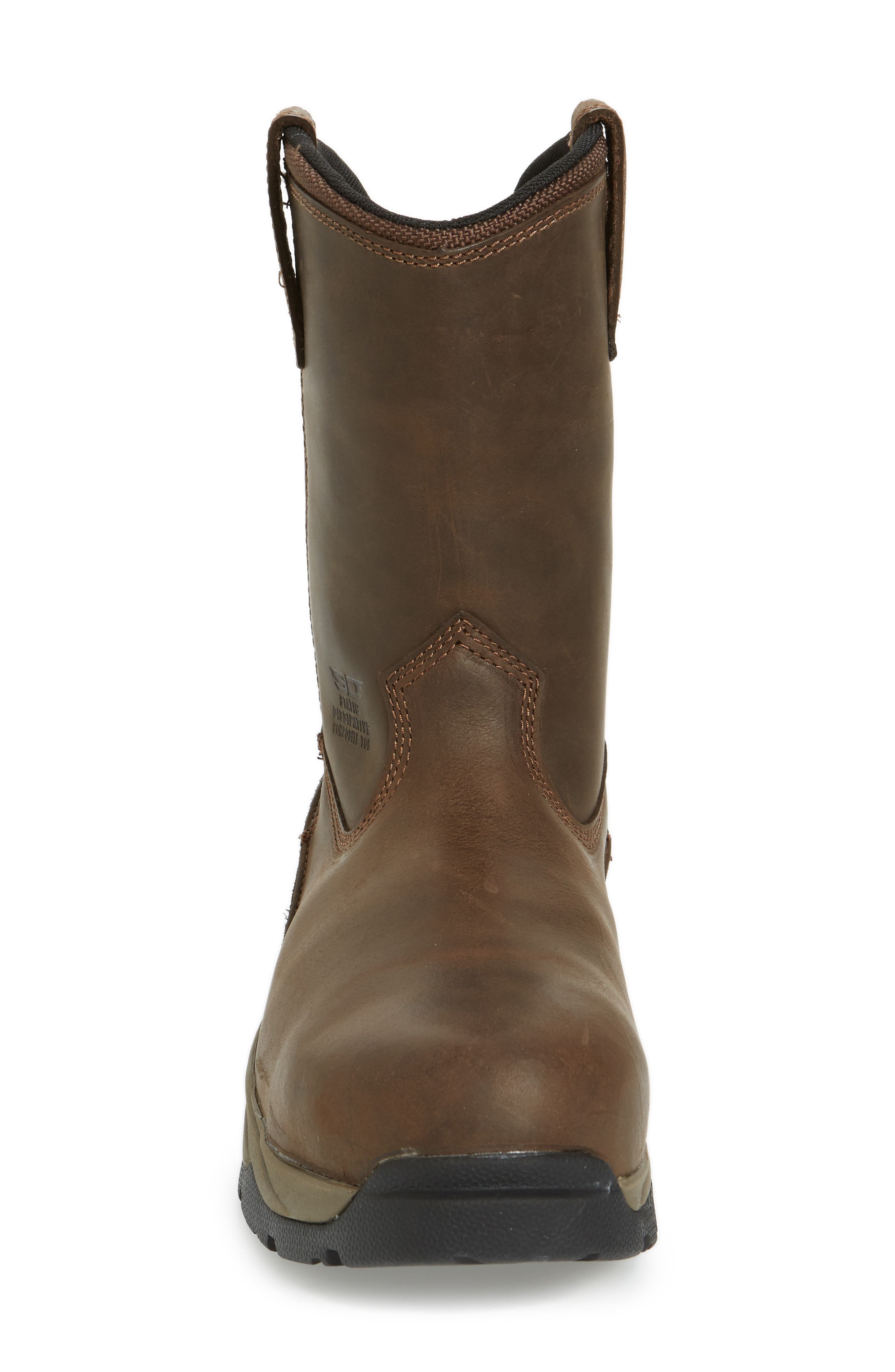 MasterGrip Pull-On Composite Toe Boot, Alternate, color, BROWN