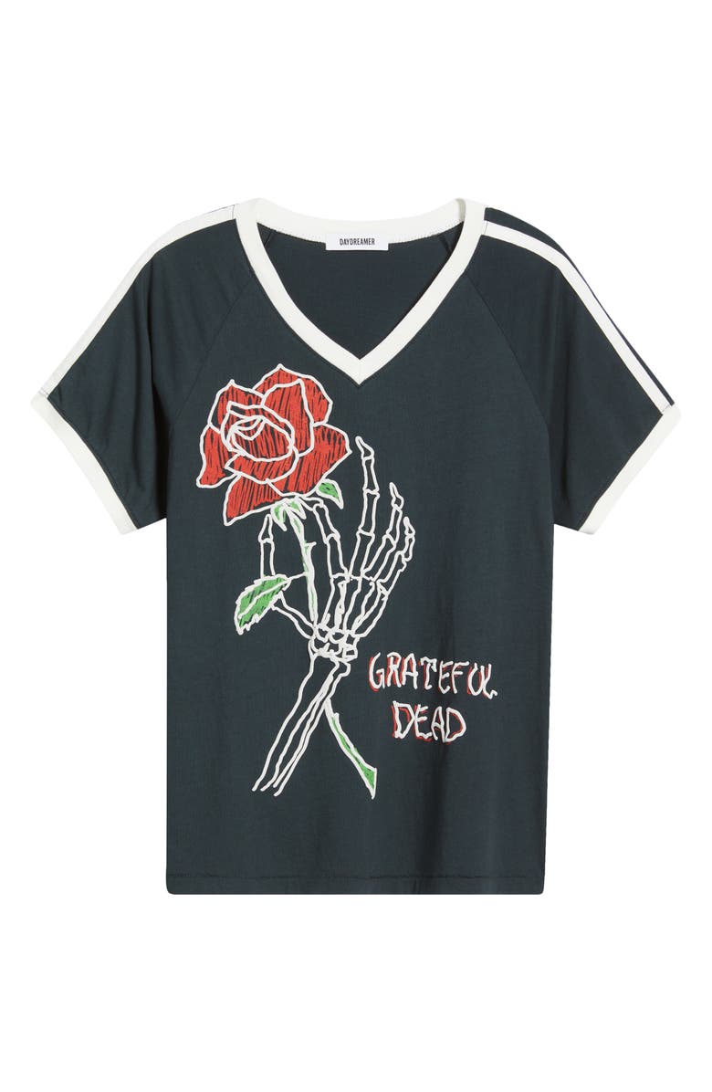 Daydreamer Grateful Dead Skeleton Rose Graphic T-Shirt, Alternate, color, Vintage Black Combo