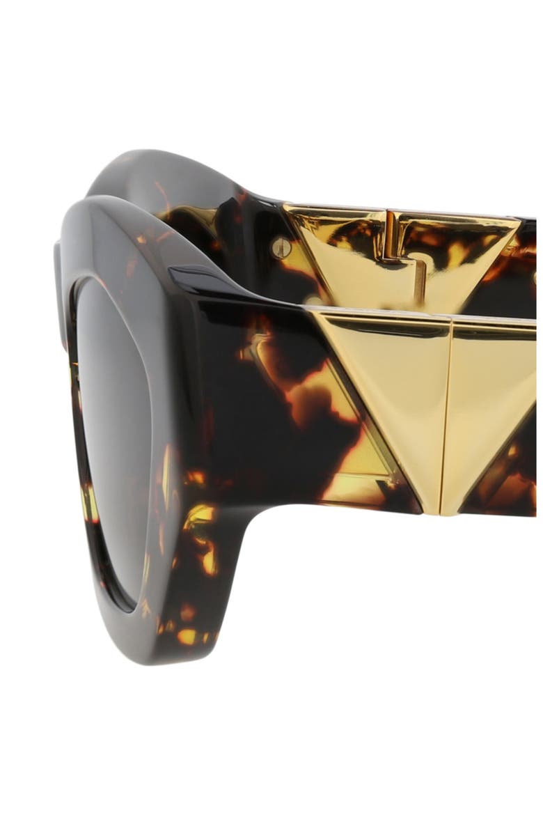 54mm Modified Oval Sunglasses, Alternate, color, HAVANA HAVANA BROWN
