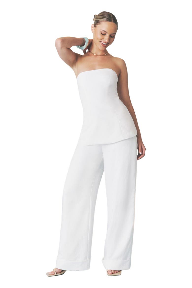 Verity Tailored Bandeau Longline Top, Main, color, White