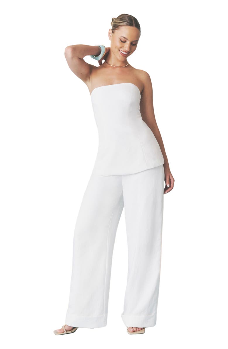Six Stories Verity Tailored Bandeau Longline Top, Main, color, White