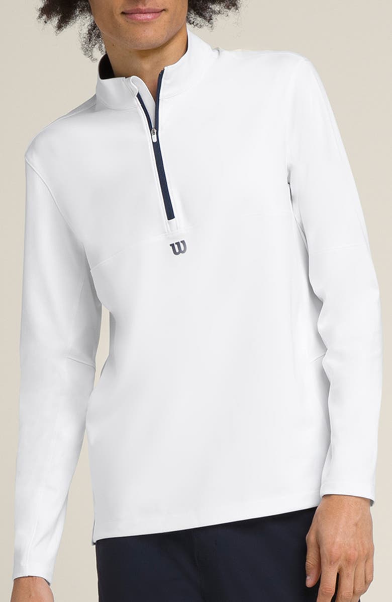 WILSON Elevate Performance Half Zip Pullover, Main, color, Bright White