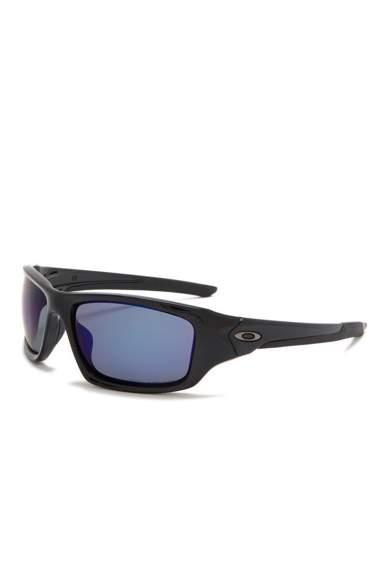 Valve Polarized 60mm Wrap Sunglasses, Alternate, color, BLACK