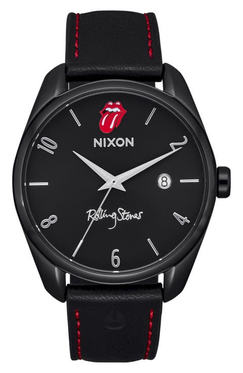 x Rolling Stones Thalia Leather Strap Watch, 38mm