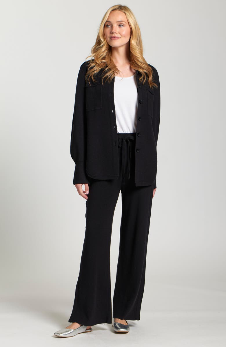 APNY Luxe Shacket, Alternate, color, Black