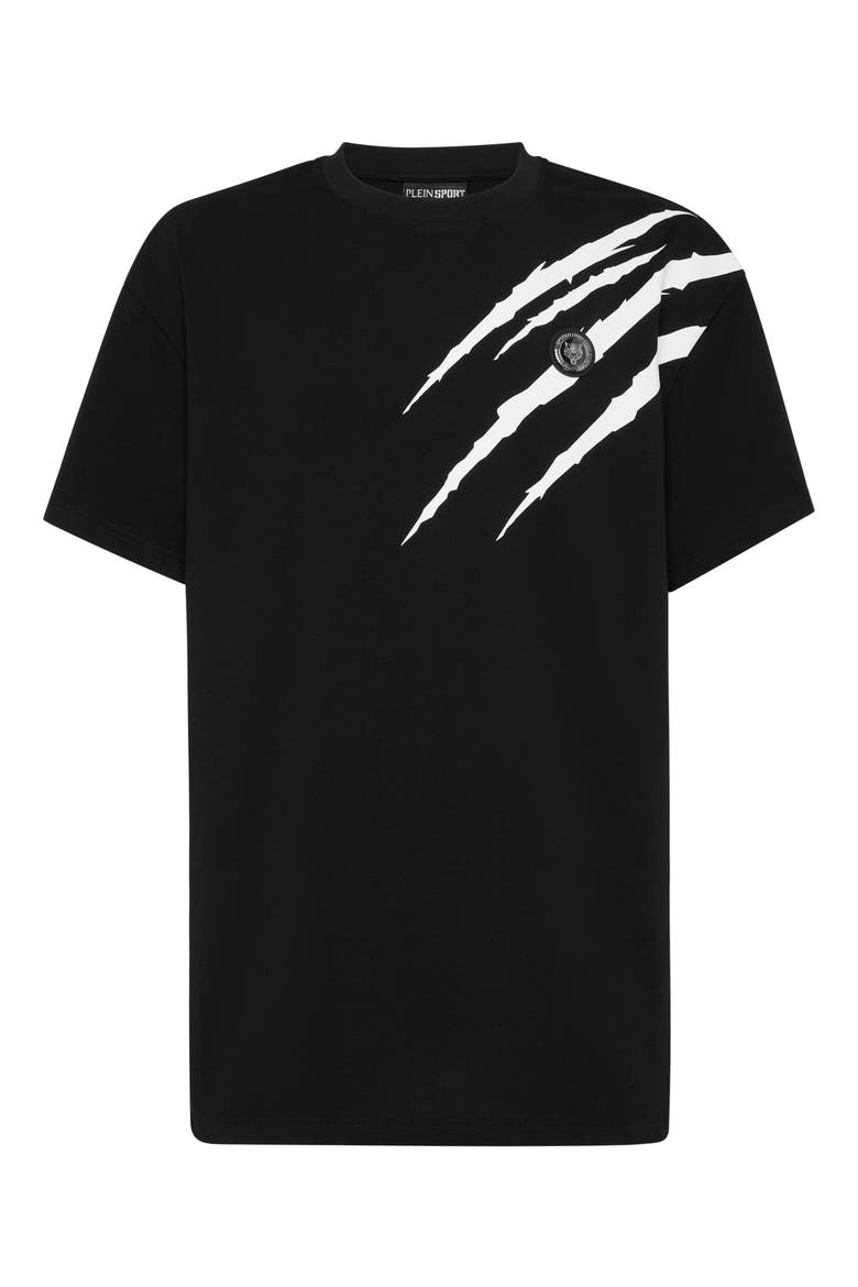 Regular T-Shirt Scratch Men, Main, color, black