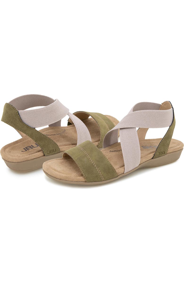 JBU Meg Sandal, Alternate, color, Olive/ Taupe