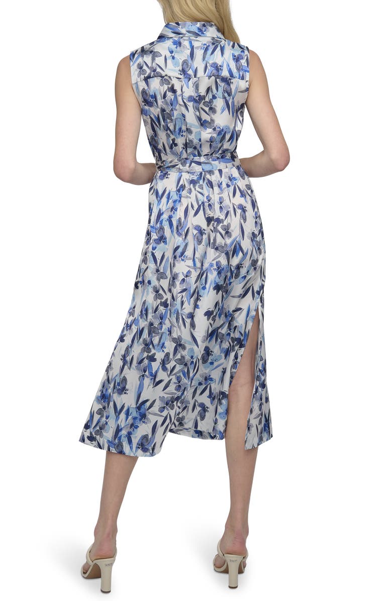 DKNY Floral Sleeveless Shirtdress, Alternate, color,
