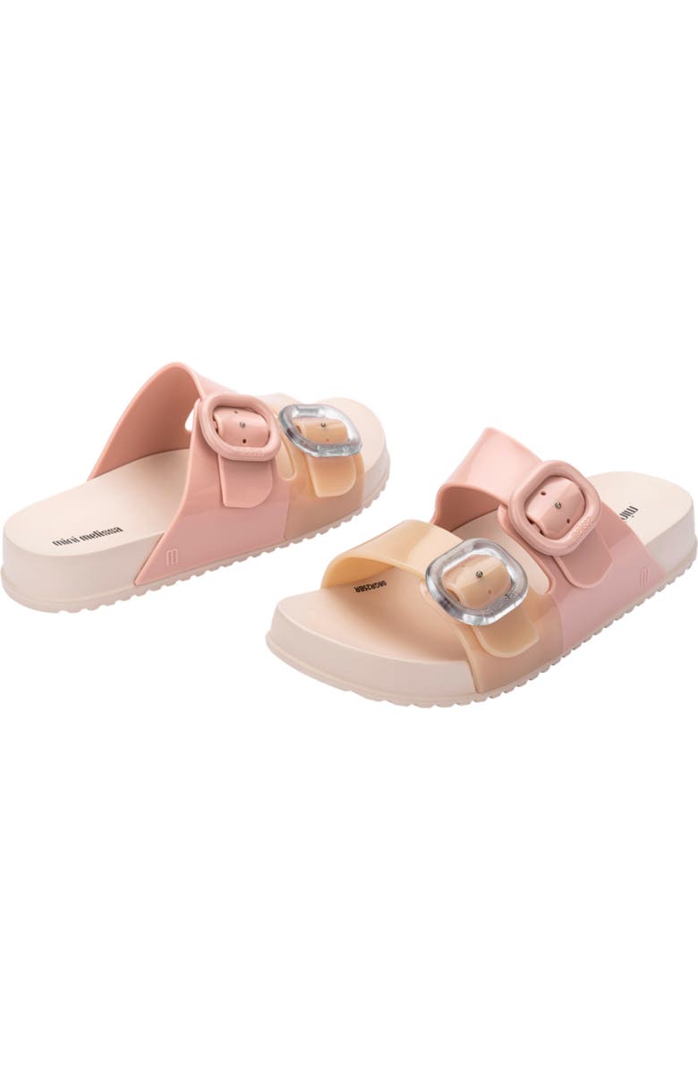 Mini Melissa Kids' Mini Cozy Slide Sandal, Alternate, color, Pink/Beige