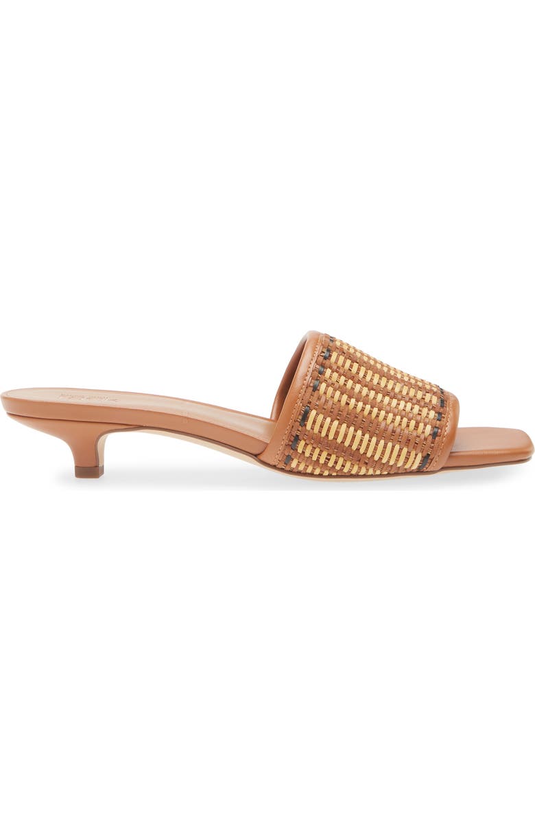 NORDSTROM RACK Ilene Woven Kitten Heel Sandal, Alternate, color, Tan Natural Multi