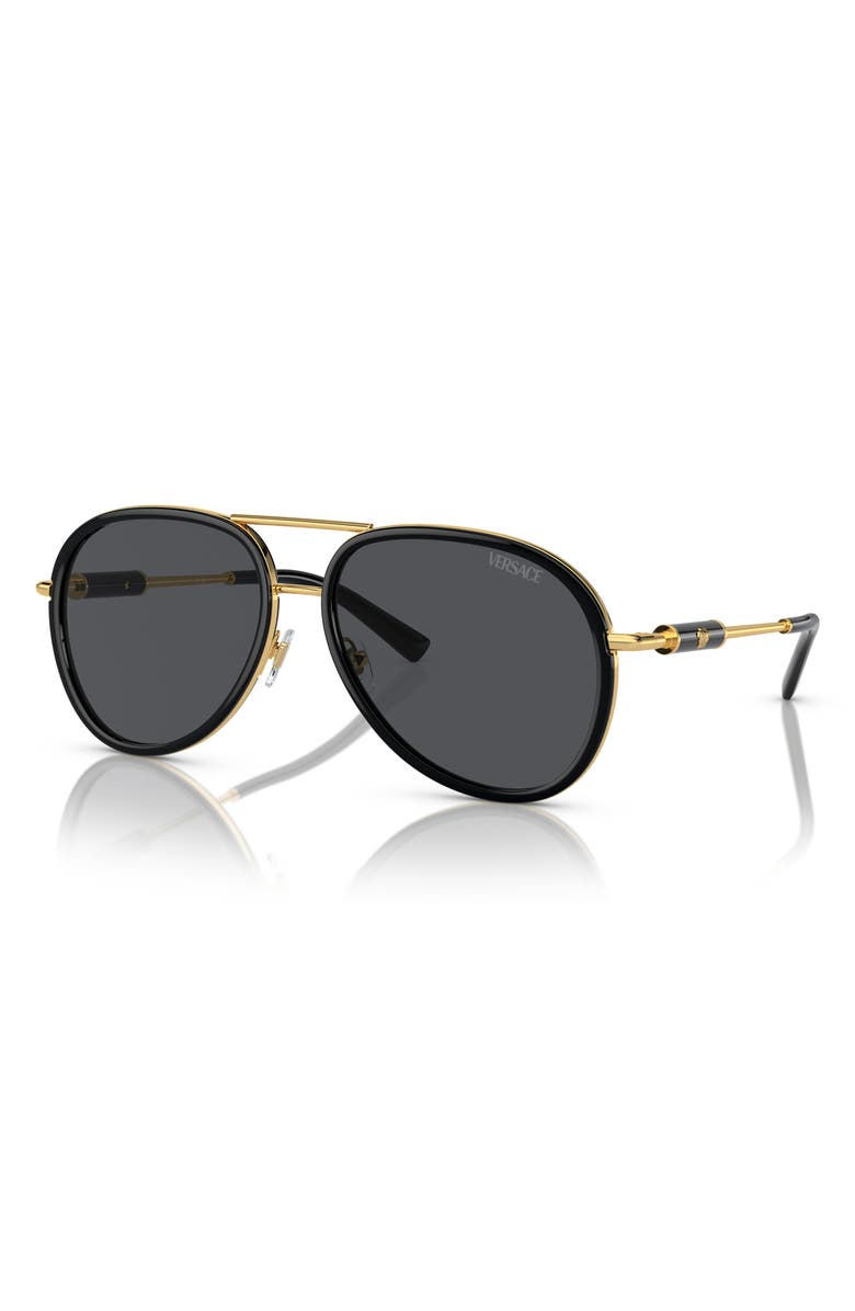 Versace 60mm Pilot Sunglasses, Alternate, color,