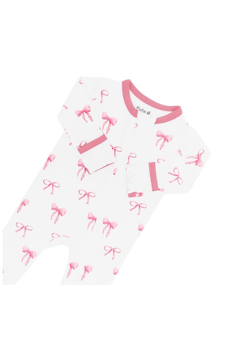 Zip-Up Footie, Alternate, color, BOW
