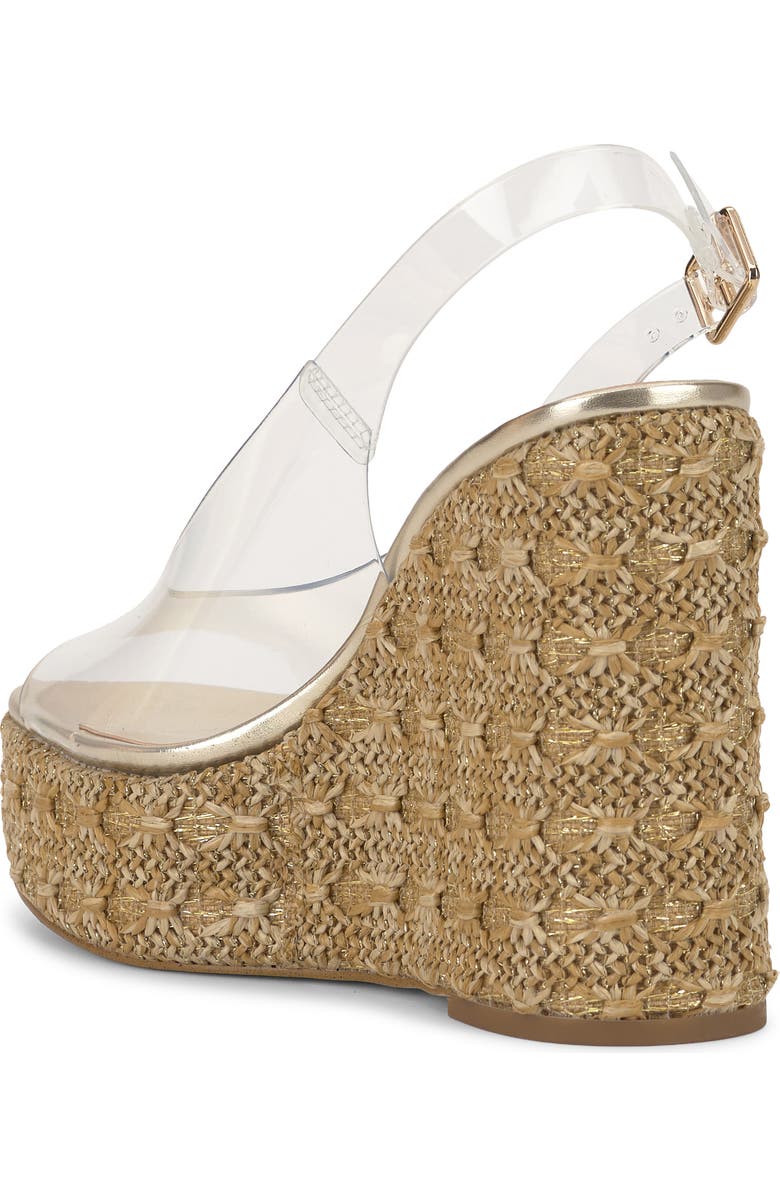 Jessica Simpson Kaliese Slingback Platform Wedge Sandal, Alternate, color, Clear