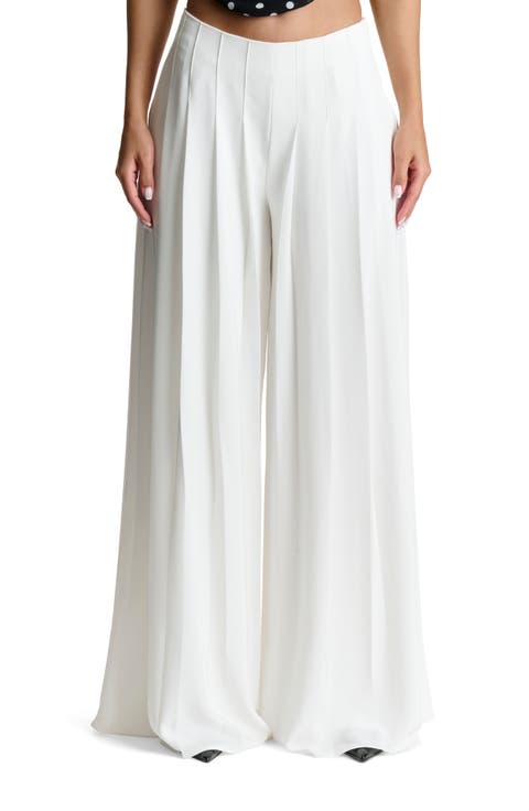 Pleated Wide Leg Pants
