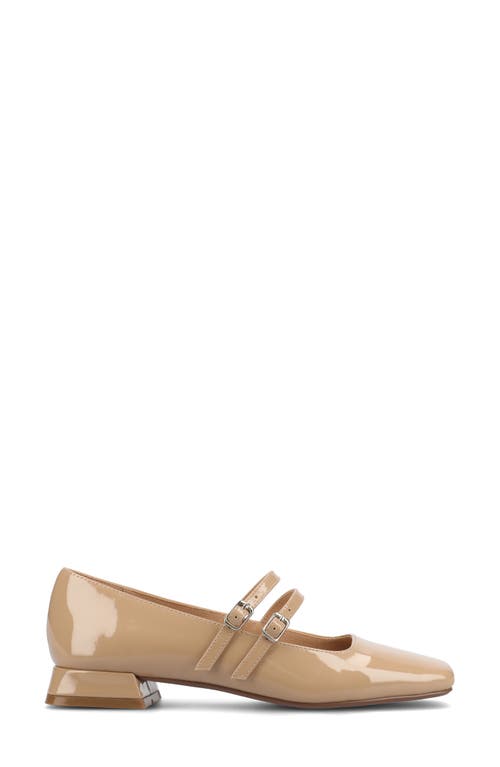 Journee Collection Gredah Mary Jane Pump In Patent/beige