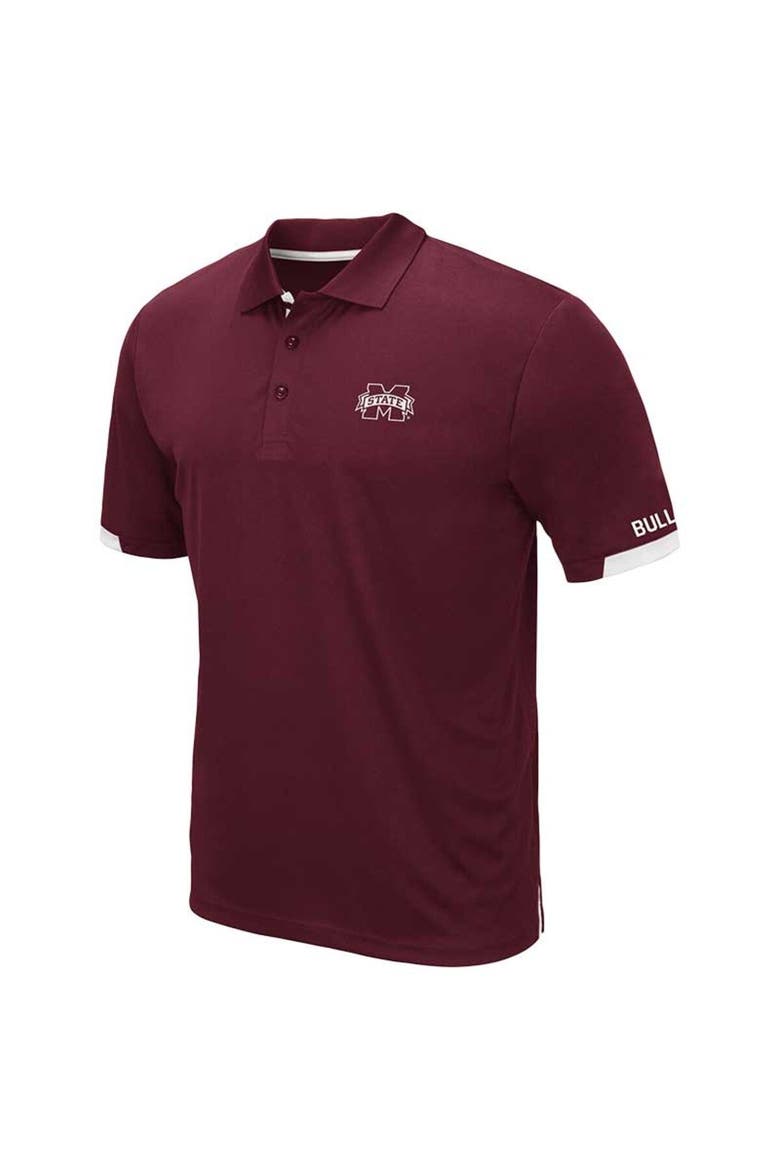 Men's Colosseum Maroon Mississippi State Bulldogs Big & Tall Santry Polo, Alternate, color, Maroon
