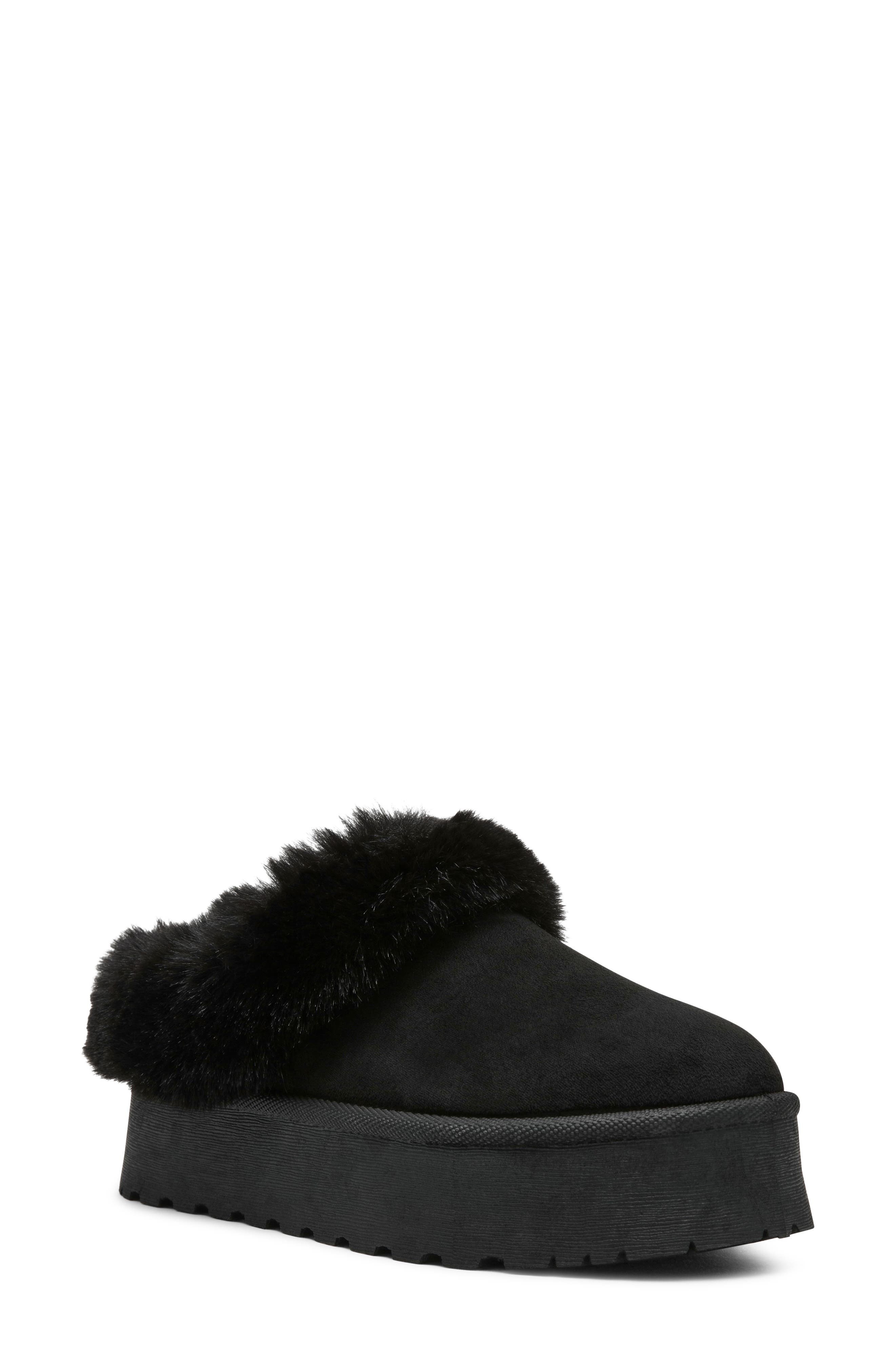 Paxon Faux Leather Slipper, Main, color, BLACK