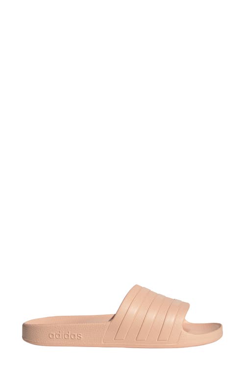 Adidas Originals Adidas Adilette Aqua Slide Sandal In Powder Coral/coral/coral