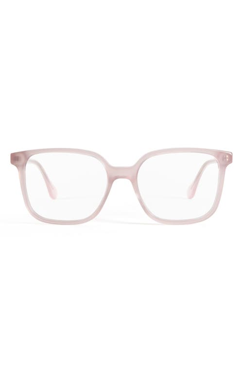 Mohala Eyewear Nani 50mm Medium Nose Bridge Narrow Width Square Optical Glasses In Peony/clear Lenses