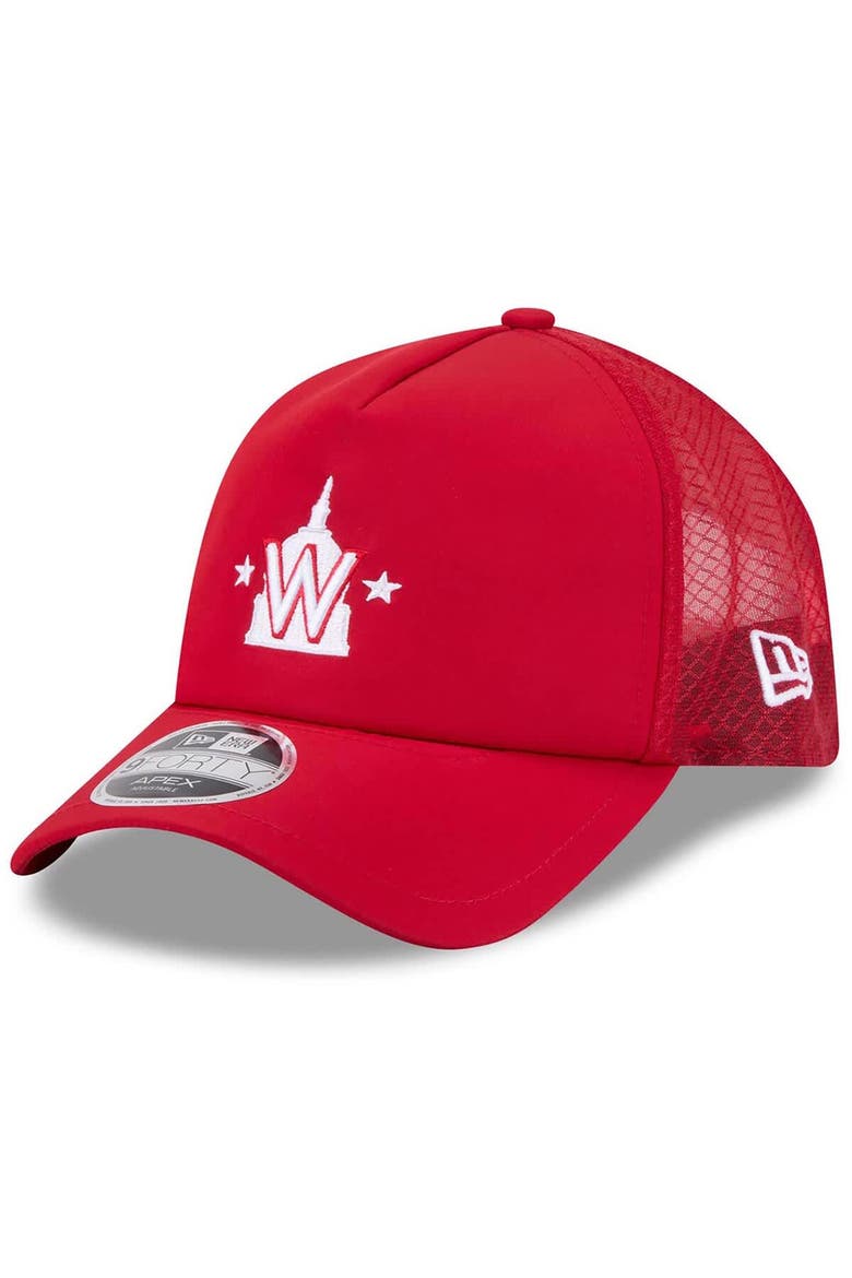 Men's New Era Red Washington Nationals 2026 Batting Practice Alternate Apex 9FORTY Adjustable Hat, Main, color, Red