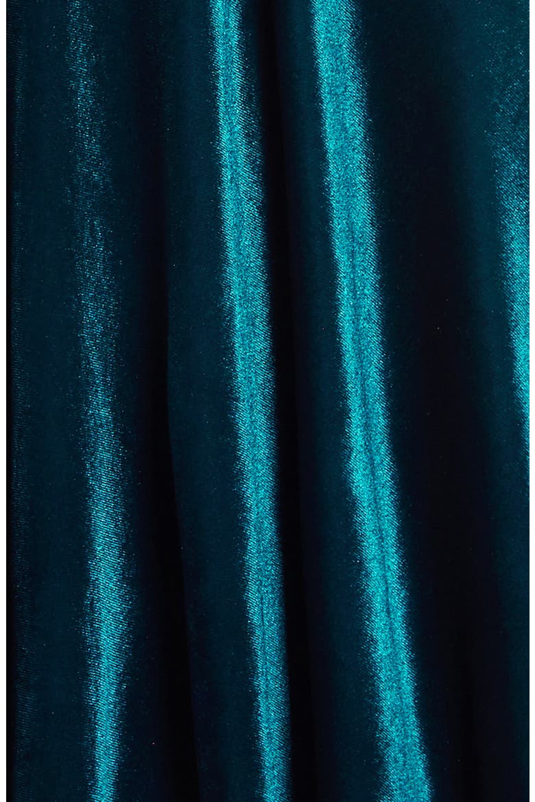 Marlyn Twist Front Velvet Dress, Alternate, color, TEAL