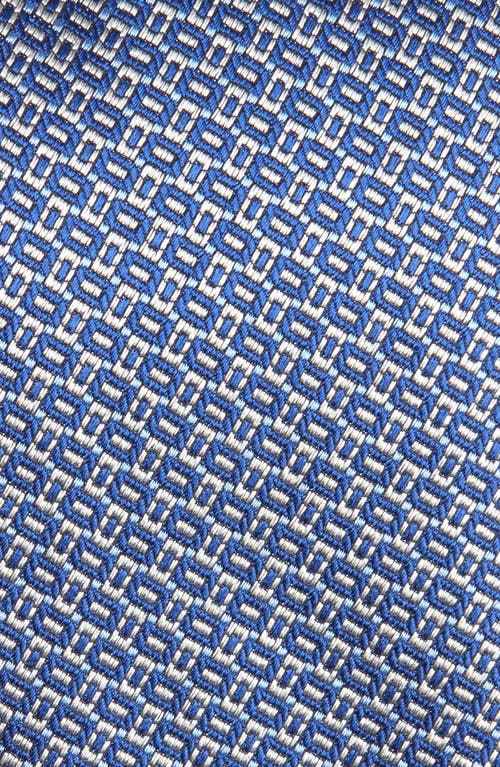 David Donahue Neat Silk Tie In Blue