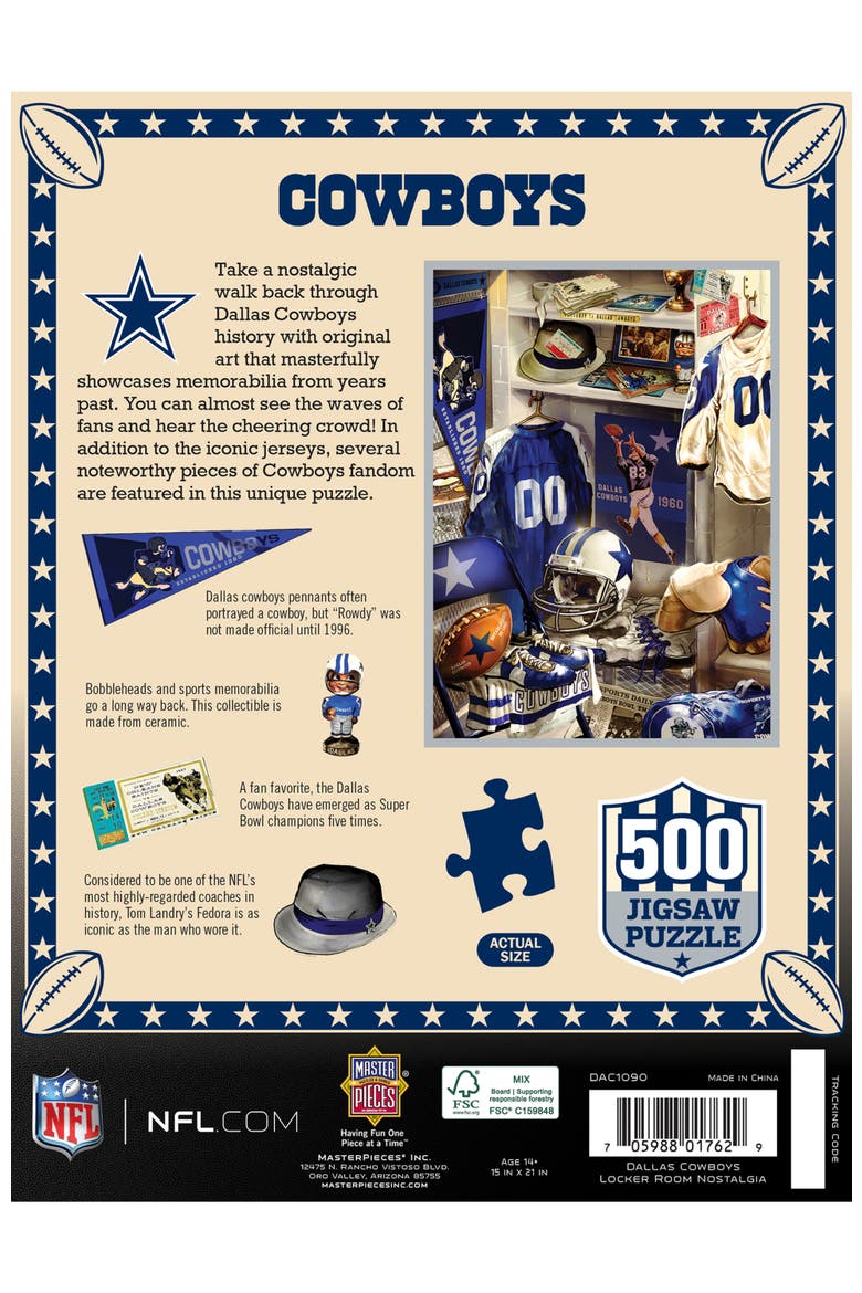 Dallas Cowboys Locker Room 500pc Puzzle, Alternate, color, Multicolor