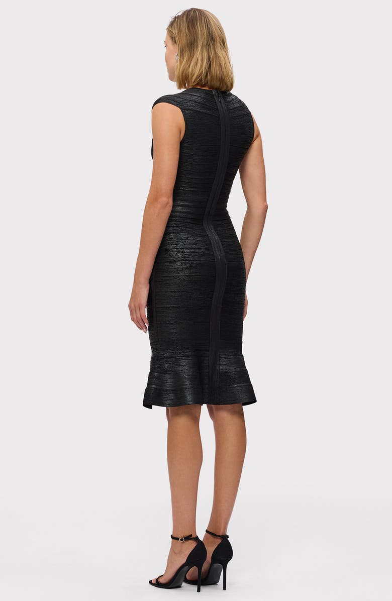 Herve Leger The Metallic Sophie Bandage Midi Dress, Alternate, color, 