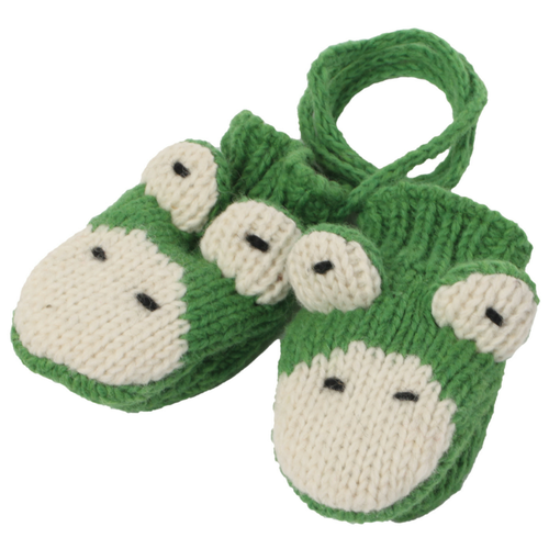 Nirvanna Designs Frog Mittens In Green