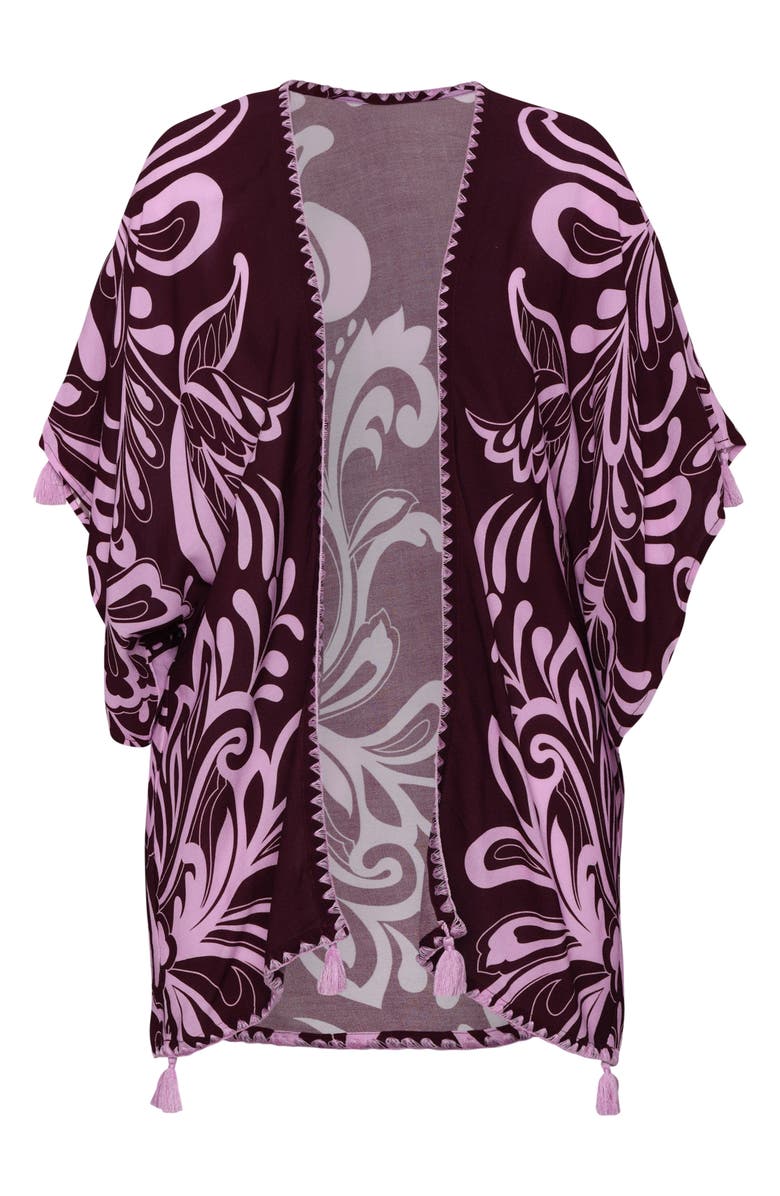 La Blanca Fiji Cover-Up, Alternate, color, Dark Cherry