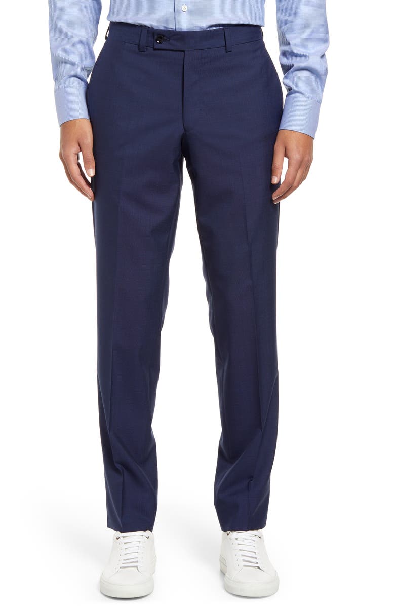 Ted Baker London Jefferson Wool Dress Pants, Main, color, Blue